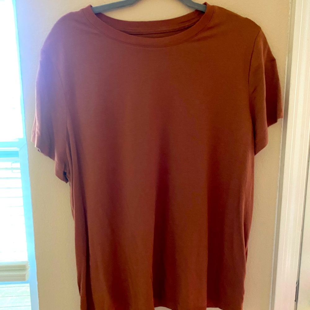 Women's Short Sleeve Slim Fit T-Shirt - A New
Day Orange XL